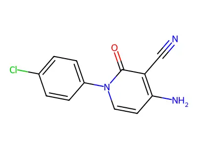 4-Amino-1-(4-chlorophenyl)-2-oxopyridine-3-carbonitrile structure