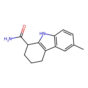 6-methyl-2,3,4,9-tetrahydro-1H-carbazole-1-carboxamide structure