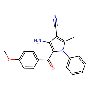 4-Amino-5-(4-methoxybenzoyl)-2-methyl-1-phenylpyrrole-3-carbonitrile structure