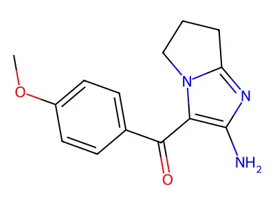 3-(4-methoxybenzoyl)-5H,6H,7H-pyrrolo[1,2-a]imidazol-2-amine structure