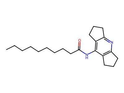 N-(1,2,3,5,6,7-hexahydrodicyclopenta[b,e]pyridin-8-yl)decanamide structure