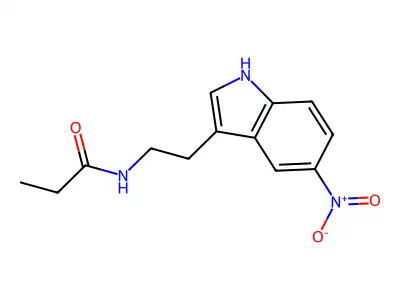 N-[2-(5-nitro-1H-indol-3-yl)ethyl]propanamide structure