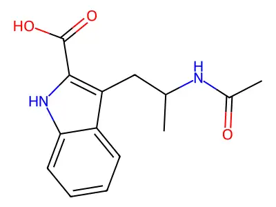 3-(2-acetamidopropyl)-1H-indole-2-carboxylic acid structure
