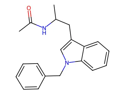 N-[1-Methyl-2-[1-(phenylmethyl)-1H-indol-3-yl]ethyl]acetamide structure