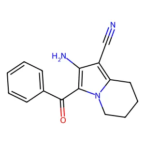 2-Amino-3-benzoyl-5,6,7,8-tetrahydroindolizine-1-carbonitrile structure