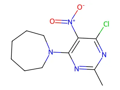 1-(6-Chloro-2-methyl-5-nitropyrimidin-4-yl)azepane structure