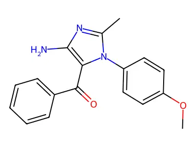 [5-Amino-3-(4-methoxyphenyl)-2-methylimidazol-4-yl]-phenylmethanone structure
