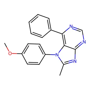 7-(4-Methoxyphenyl)-8-methyl-6-phenylpurine structure