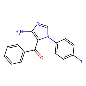 [5-Amino-3-(4-iodophenyl)imidazol-4-yl]-phenylmethanone structure
