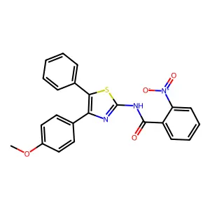 N-[4-(4-methoxyphenyl)-5-phenyl-1,3-thiazol-2-yl]-2-nitrobenzamide structure