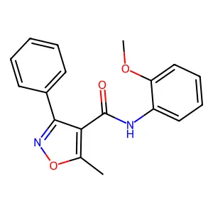 N-(2-methoxyphenyl)-5-methyl-3-phenyl-1,2-oxazole-4-carboxamide structure