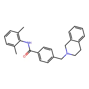 4-(3,4-dihydro-1H-isoquinolin-2-ylmethyl)-N-(2,6-dimethylphenyl)benzamide structure