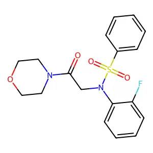 N-(2-fluorophenyl)-N-(2-morpholin-4-yl-2-oxoethyl)benzenesulfonamide structure