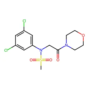 N-(3,5-dichlorophenyl)-N-(2-morpholin-4-yl-2-oxoethyl)methanesulfonamide structure