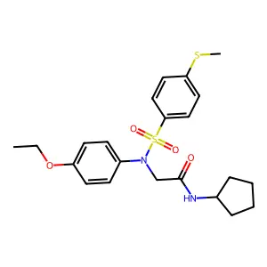 N-cyclopentyl-2-(4-ethoxy-N-(4-methylsulfanylphenyl)sulfonylanilino)acetamide structure