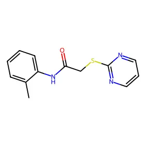 N-(2-methylphenyl)-2-pyrimidin-2-ylsulfanylacetamide structure