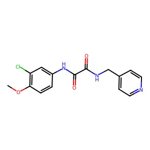 N~1~-(3-chloro-4-methoxyphenyl)-N~2~-(4-pyridinylmethyl)ethanediamide structure