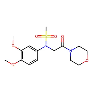 N-(3,4-dimethoxyphenyl)-N-(2-morpholin-4-yl-2-oxoethyl)methanesulfonamide structure