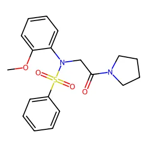 N-(2-methoxyphenyl)-N-(2-oxo-2-pyrrolidin-1-ylethyl)benzenesulfonamide structure