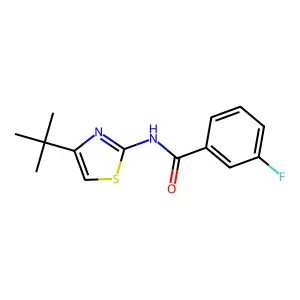 N-(4-tert-butyl-1,3-thiazol-2-yl)-3-fluorobenzamide structure