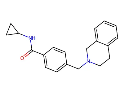N-cyclopropyl-4-(3,4-dihydro-1H-isoquinolin-2-ylmethyl)benzamide structure