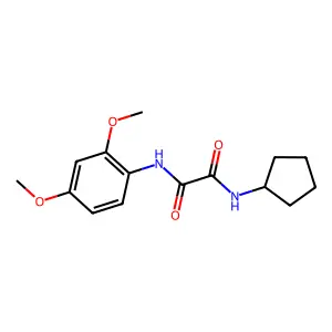 N-cyclopentyl-N'-(2,4-dimethoxyphenyl)ethanediamide structure