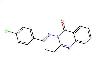 3-[(4-Chlorophenyl)methylideneamino]-2-ethylquinazolin-4-one structure