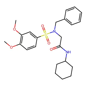 2-{[(3,4-dimethoxyphenyl)sulfonyl]benzylamino}-N-cyclohexylacetamide structure