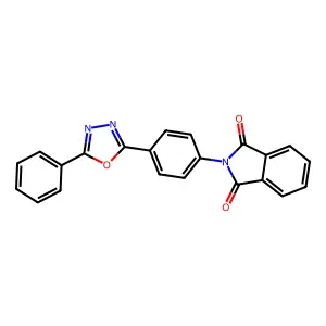2-[4-(5-Phenyl-1,3,4-oxadiazol-2-yl)phenyl]isoindole-1,3-dione structure