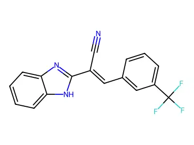 2-(1H-1,3-benzodiazol-2-yl)-3-[3-(trifluoromethyl)phenyl]prop-2-enenitrile structure