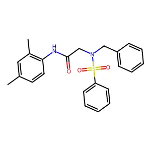 2-[benzenesulfonyl(benzyl)amino]-N-(2,4-dimethylphenyl)acetamide structure