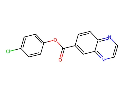 4-Chlorophenyl 6-quinoxalinecarboxylate structure