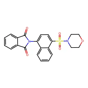 2-(4-Morpholin-4-ylsulfonylnaphthalen-1-yl)isoindole-1,3-dione structure