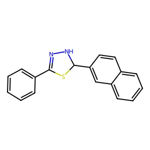 2-Naphthalen-2-yl-5-phenyl-2,3-dihydro-1,3,4-thiadiazole structure