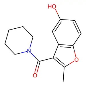 (5-Hydroxy-2-methyl-1-benzofuran-3-yl)-piperidin-1-ylmethanone structure