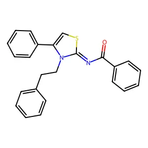 (Z)-N-(3-phenethyl-4-phenylthiazol-2(3H)-ylidene)benzamide structure