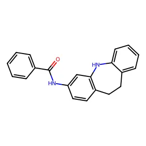N-(10,11-dihydro-5H-dibenzo[b,f]azepin-3-yl)benzamide structure