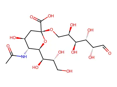 N-Acetylneuraminyl-(2-6)-galactose structure