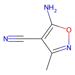 5-Amino-3-methyl-1,2-oxazole-4-carbonitrile structure