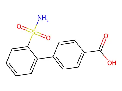 2'-Sulfamoyl-biphenyl-4-carboxylic acid structure