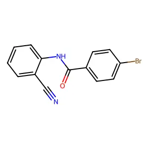 4-bromo-N-(2-cyanophenyl)benzamide structure