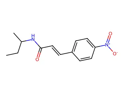 (E)-N-butan-2-yl-3-(4-nitrophenyl)prop-2-enamide structure