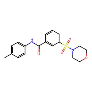 3-(morpholinosulfonyl)-N-(p-tolyl)benzamide structure