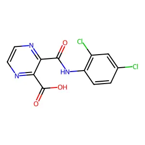 3-[(2,4-Dichlorophenyl)carbamoyl]pyrazine-2-carboxylic acid structure