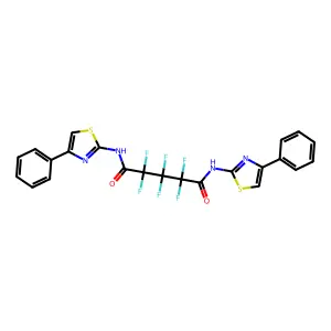 2,2,3,3,4,4-hexafluoro-N,N'-bis(4-phenyl-1,3-thiazol-2-yl)pentanediamide structure