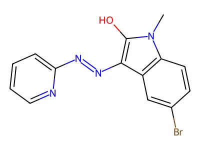 5-bromo-1-methyl-1H-indole-2,3-dione 3-(2-pyridinylhydrazone) structure