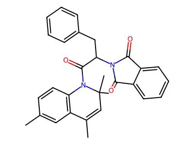 2-[1-benzyl-2-oxo-2-(2,2,4,6-tetramethyl-1(2H)-quinolinyl)ethyl]-1H-isoindole-1,3(2H)-dione structure