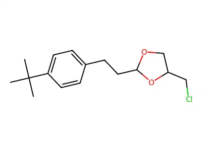 2-[2-(4-Tert-butylphenyl)ethyl]-4-(chloromethyl)-1,3-dioxolane structure
