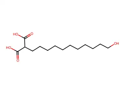 2-(11-Hydroxyundecyl)malonic acid structure
