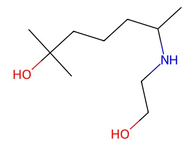 6-(2-Hydroxyethylamino)-2-methylheptan-2-ol structure